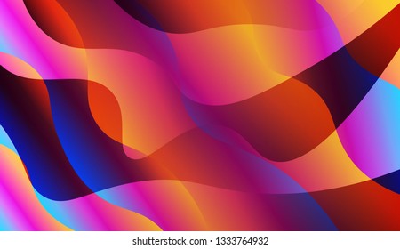 Abstract Waves. Futuristic Technology Style Background. Design For Cover Page, Poster, Banner Of Websites. Vector Illustration with Color Gradient.