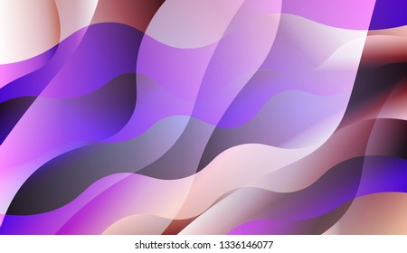 Abstract Waves. Futuristic Technology Style Background. For Your Design Wallpapers Presentation. Vector Illustration with Color Gradient.