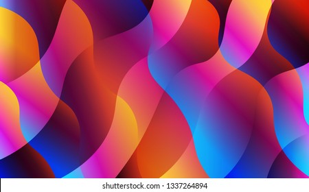 Abstract Waves. Futuristic Technology Style Background. Design For Cover Page, Poster, Banner Of Websites. Vector Illustration with Color Gradient.