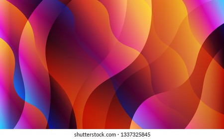 Abstract Waves. Futuristic Technology Style Background. Design For Cover Page, Poster, Banner Of Websites. Vector Illustration with Color Gradient.