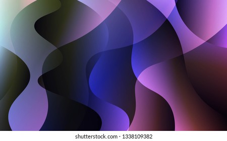 Abstract Waves. Futuristic Technology Style Background. For Design Flyer, Banner, Landing Page. Vector Illustration with Color Gradient