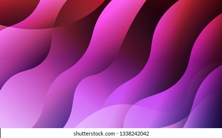 Abstract Waves. Futuristic Technology Style Background. For Design Flyer, Banner, Landing Page. Vector Illustration with Color Gradient