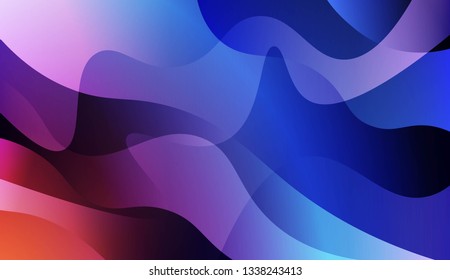 Abstract Waves. Futuristic Technology Style Background. For Design Flyer, Banner, Landing Page. Vector Illustration with Color Gradient