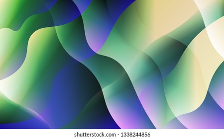 Abstract Waves. Futuristic Technology Style Background. For Your Design Wallpapers Presentation. Vector Illustration with Color Gradient.