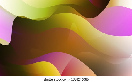 Abstract Waves. Futuristic Technology Style Background. For Template Cell Phone Backgrounds. Vector Illustration with Color Gradient.