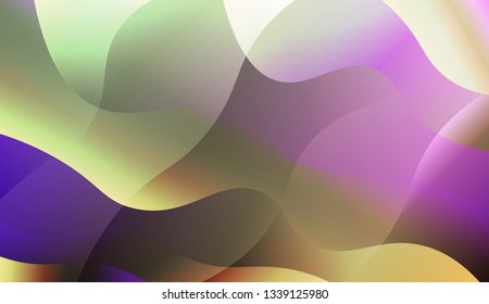 Abstract Waves. Futuristic Technology Style Background. For Template Cell Phone Backgrounds. Vector Illustration with Color Gradient.