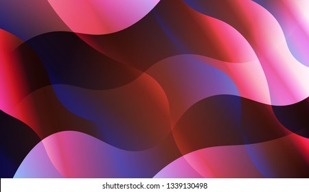 Abstract Waves. Futuristic Technology Style Background. For Your Design Wallpapers Presentation. Vector Illustration with Color Gradient.