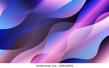 Abstract Waves. Futuristic Technology Style Background. For Your Design Wallpapers Presentation. Vector Illustration with Color Gradient.