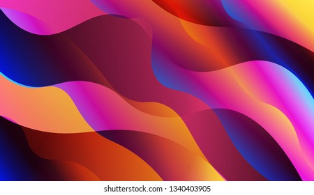 Abstract Waves. Futuristic Technology Style Background. Design For Cover Page, Poster, Banner Of Websites. Vector Illustration with Color Gradient.