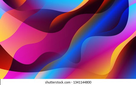 Abstract Waves. Futuristic Technology Style Background. Design For Cover Page, Poster, Banner Of Websites. Vector Illustration with Color Gradient.