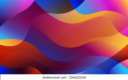 Abstract Waves. Futuristic Technology Style Background. Design For Cover Page, Poster, Banner Of Websites. Vector Illustration with Color Gradient.