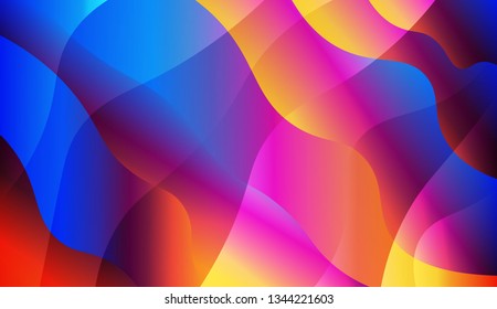 Abstract Waves. Futuristic Technology Style Background. Design For Cover Page, Poster, Banner Of Websites. Vector Illustration with Color Gradient.