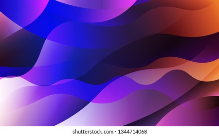 Abstract Waves. Futuristic Technology Style Background. For Your Design Wallpapers Presentation. Vector Illustration with Color Gradient.