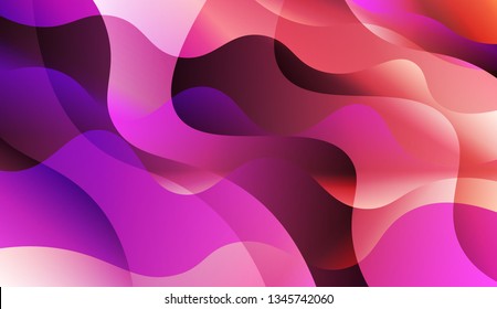 Abstract Waves. Futuristic Technology Style Background. For Your Design Wallpapers Presentation. Vector Illustration with Color Gradient.