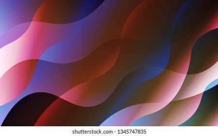 Abstract Waves. Futuristic Technology Style Background. For Your Design Wallpapers Presentation. Vector Illustration with Color Gradient.