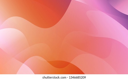 Abstract Waves. Futuristic Technology Style Background. For Design Flyer, Banner, Landing Page. Vector Illustration with Color Gradient