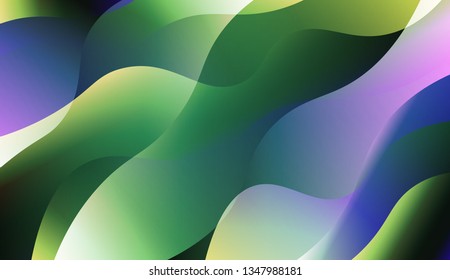 Abstract Waves. Futuristic Technology Style Background. For Your Design Wallpapers Presentation. Vector Illustration with Color Gradient.