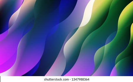 Abstract Waves. Futuristic Technology Style Background. For Template Cell Phone Backgrounds. Vector Illustration with Color Gradient.