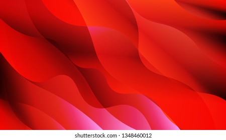 Abstract Waves. Futuristic Technology Style Background. For Template Cell Phone Backgrounds. Vector Illustration with Color Gradient.