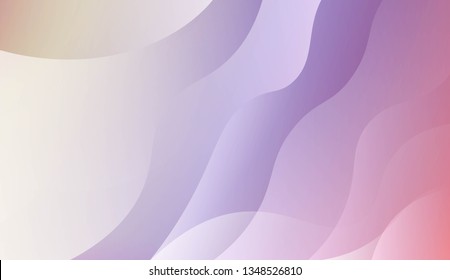 Abstract Waves. Futuristic Technology Style Background. For Futuristic Ad, Booklets. Vector Illustration with Color Gradient.