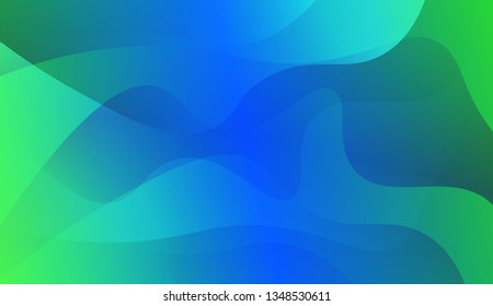 Abstract Waves. Futuristic Technology Style Background. For Futuristic Ad, Booklets. Vector Illustration with Color Gradient.