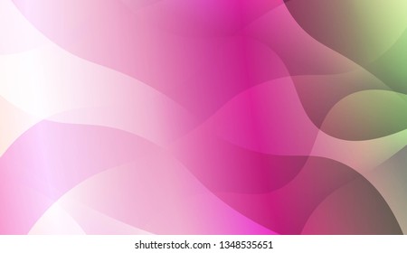 Abstract Waves. Futuristic Technology Style Background. For Futuristic Ad, Booklets. Vector Illustration with Color Gradient.