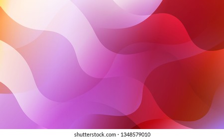 Abstract Waves. Futuristic Technology Style Background. For Futuristic Ad, Booklets. Vector Illustration with Color Gradient.