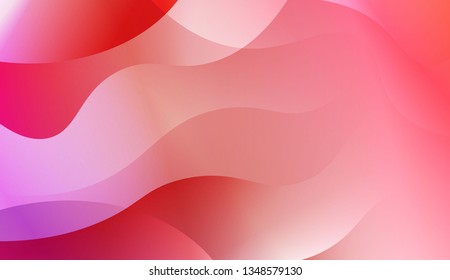 Abstract Waves. Futuristic Technology Style Background. For Futuristic Ad, Booklets. Vector Illustration with Color Gradient.