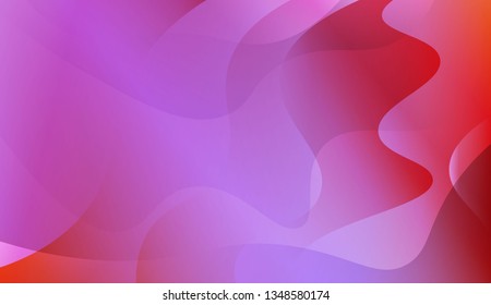 Abstract Waves. Futuristic Technology Style Background. For Futuristic Ad, Booklets. Vector Illustration with Color Gradient.