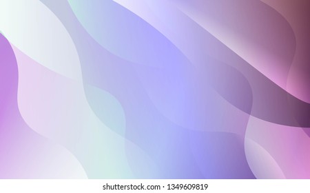 Abstract Waves. Futuristic Technology Style Background. For Futuristic Ad, Booklets. Vector Illustration with Color Gradient.