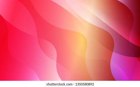 Abstract Waves. Futuristic Technology Style Background. For Futuristic Ad, Booklets. Vector Illustration with Color Gradient.