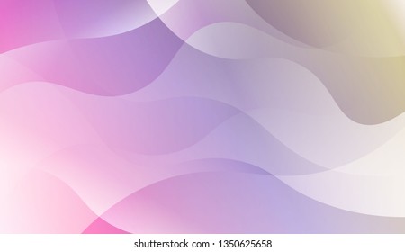 Abstract Waves. Futuristic Technology Style Background. For Futuristic Ad, Booklets. Vector Illustration with Color Gradient.