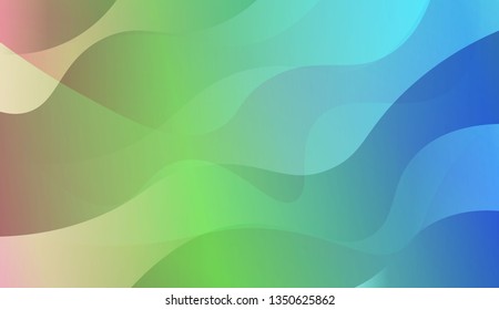 Abstract Waves. Futuristic Technology Style Background. For Futuristic Ad, Booklets. Vector Illustration with Color Gradient.