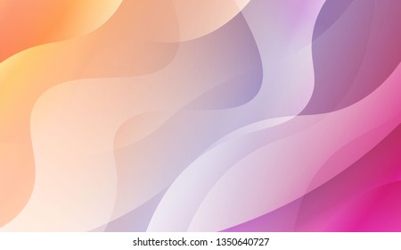 Abstract Waves. Futuristic Technology Style Background. For Futuristic Ad, Booklets. Vector Illustration with Color Gradient.