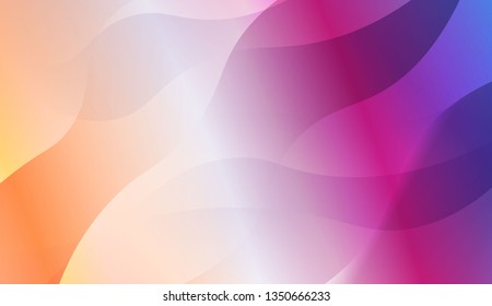 Abstract Waves. Futuristic Technology Style Background. For Futuristic Ad, Booklets. Vector Illustration with Color Gradient.