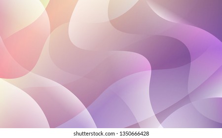 Abstract Waves. Futuristic Technology Style Background. For Futuristic Ad, Booklets. Vector Illustration with Color Gradient.