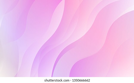 Abstract Waves. Futuristic Technology Style Background. For Futuristic Ad, Booklets. Vector Illustration with Color Gradient.