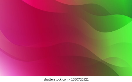 Abstract Waves. Futuristic Technology Style Background. For Futuristic Ad, Booklets. Vector Illustration with Color Gradient.