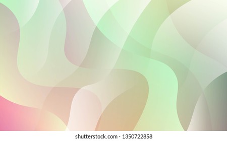 Abstract Waves. Futuristic Technology Style Background. For Futuristic Ad, Booklets. Vector Illustration with Color Gradient.
