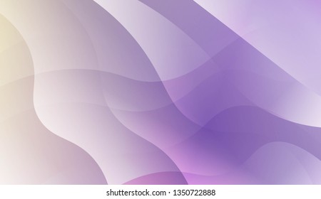 Abstract Waves. Futuristic Technology Style Background. For Futuristic Ad, Booklets. Vector Illustration with Color Gradient.