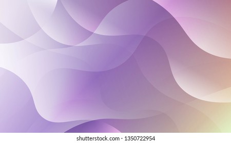 Abstract Waves. Futuristic Technology Style Background. For Futuristic Ad, Booklets. Vector Illustration with Color Gradient.