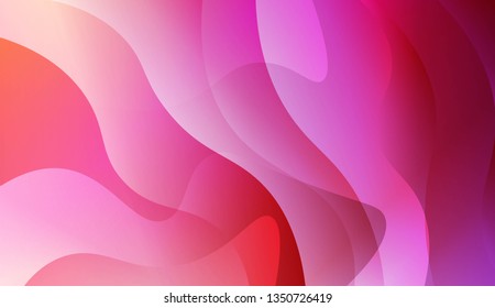 Abstract Waves. Futuristic Technology Style Background. For Futuristic Ad, Booklets. Vector Illustration with Color Gradient.