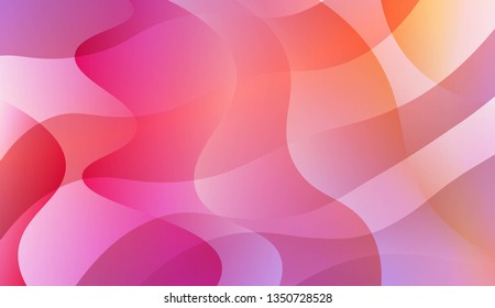 Abstract Waves. Futuristic Technology Style Background. For Futuristic Ad, Booklets. Vector Illustration with Color Gradient.