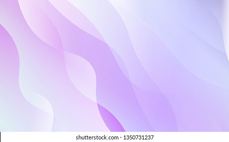 Abstract Waves. Futuristic Technology Style Background. For Futuristic Ad, Booklets. Vector Illustration with Color Gradient.