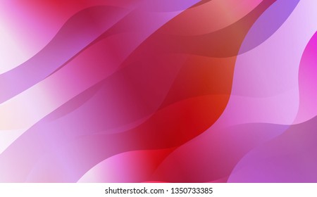 Abstract Waves. Futuristic Technology Style Background. For Futuristic Ad, Booklets. Vector Illustration with Color Gradient.