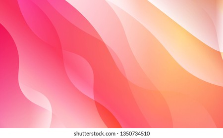 Abstract Waves. Futuristic Technology Style Background. For Futuristic Ad, Booklets. Vector Illustration with Color Gradient.