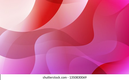 Abstract Waves. Futuristic Technology Style Background. For Futuristic Ad, Booklets. Vector Illustration with Color Gradient.