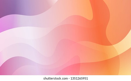 Abstract Waves. Futuristic Technology Style Background. For Futuristic Ad, Booklets. Vector Illustration with Color Gradient.