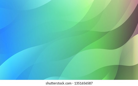 Abstract Waves. Futuristic Technology Style Background. For Futuristic Ad, Booklets. Vector Illustration with Color Gradient.