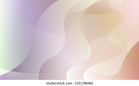 Abstract Waves. Futuristic Technology Style Background. For Futuristic Ad, Booklets. Vector Illustration with Color Gradient.